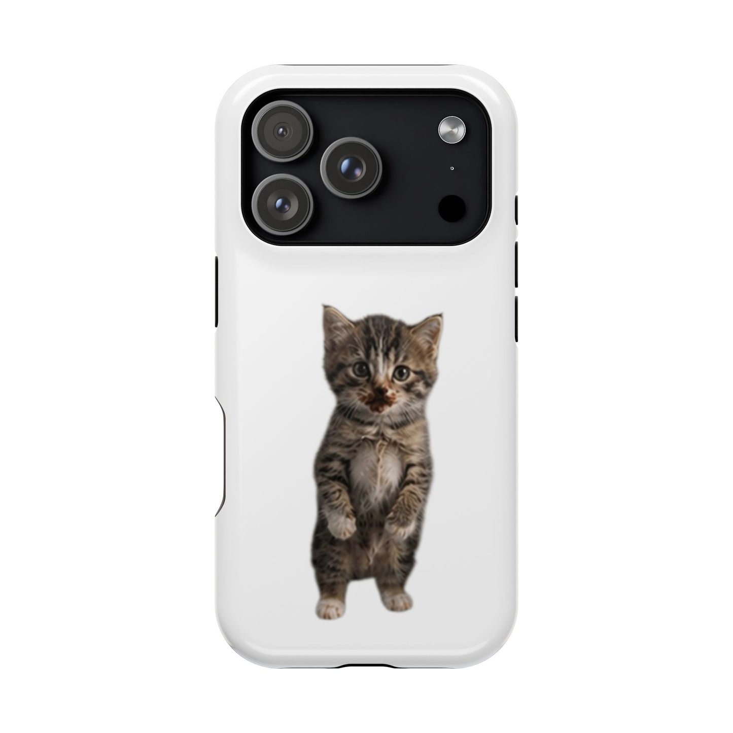 Cute Standing Kitten Magnetic Impact-Resistant Phone Case