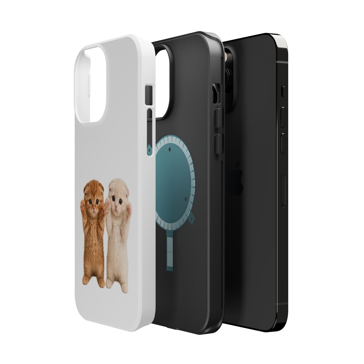 Cute Raising Paws Kittens Magnetic Impact-Resistant  Phone Case