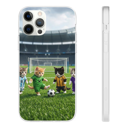Cute Soccer Cats Phone Case — Kawaii Football Kit iPhone Cover