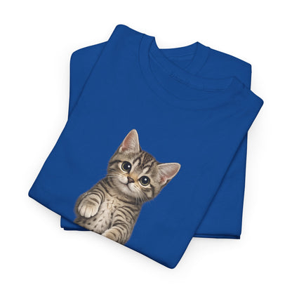 Standing Tabby Kitten T-Shirt — Cute Cat Graphic Tee for Cat Lovers