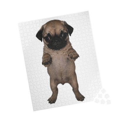 Cute Pug  Puppy Standing Jigsaw  Puzzle