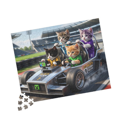 Racing Kittens Jigsaw Puzzle — Cute Cat Race Car 110–1014 Piece Puzzle