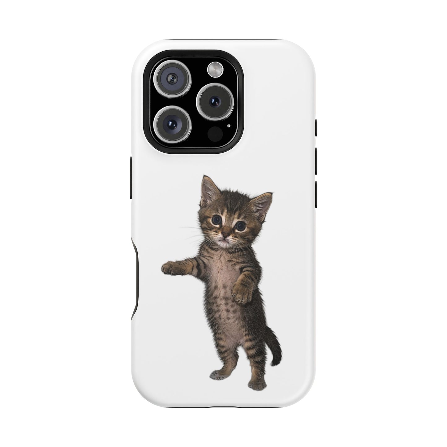 Cute Standing Kitten Magnetic Phone Case