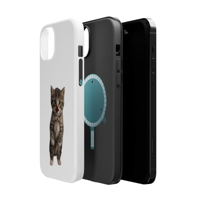 Cute Standing Kitten Magnetic Impact-Resistant Phone Case