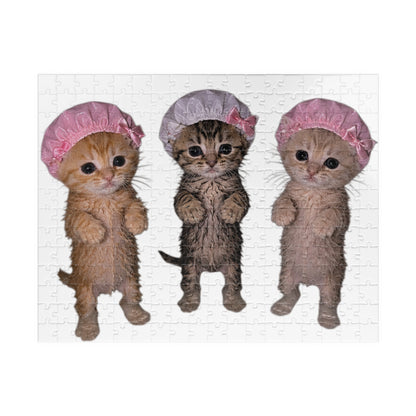 Cute Kittens in Bonnets Jigsaw Puzzle