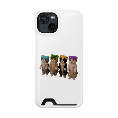 Minecraft Kittens Cat Phone Case with Card Holder