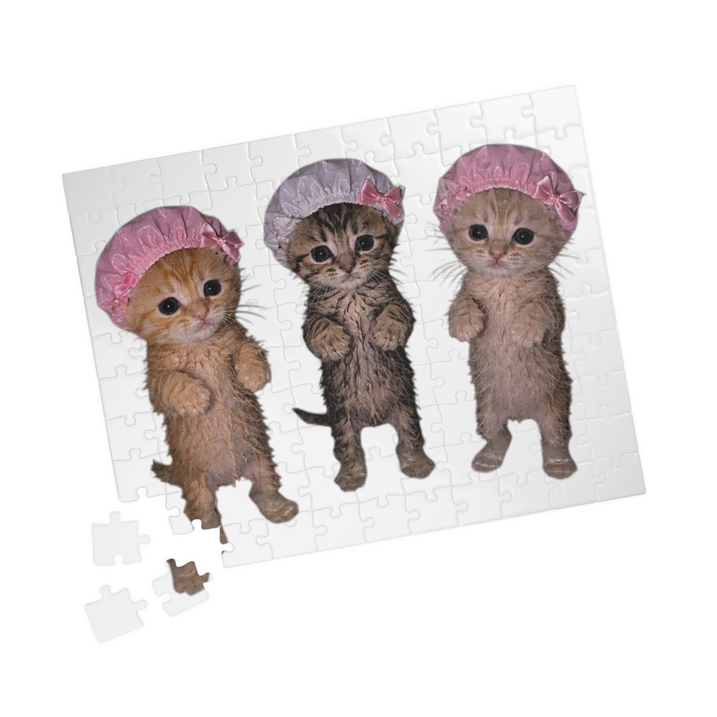 Cute Kittens in Bonnets Jigsaw Puzzle