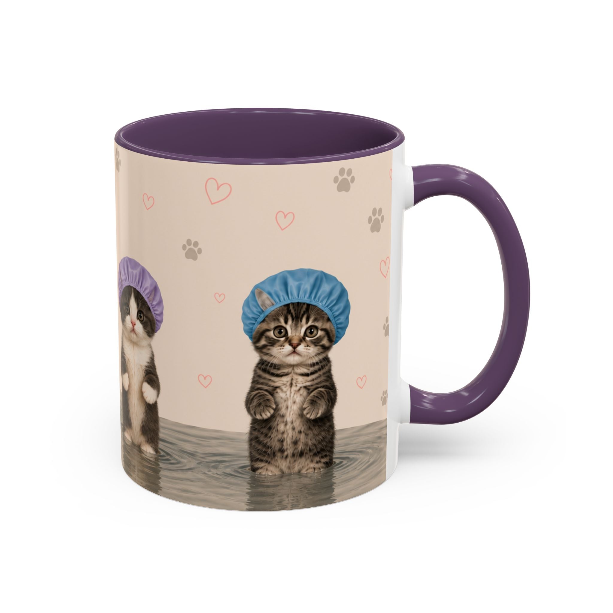 Cute Kittens in Shower Caps Accent Coffee Mug – 11/15oz