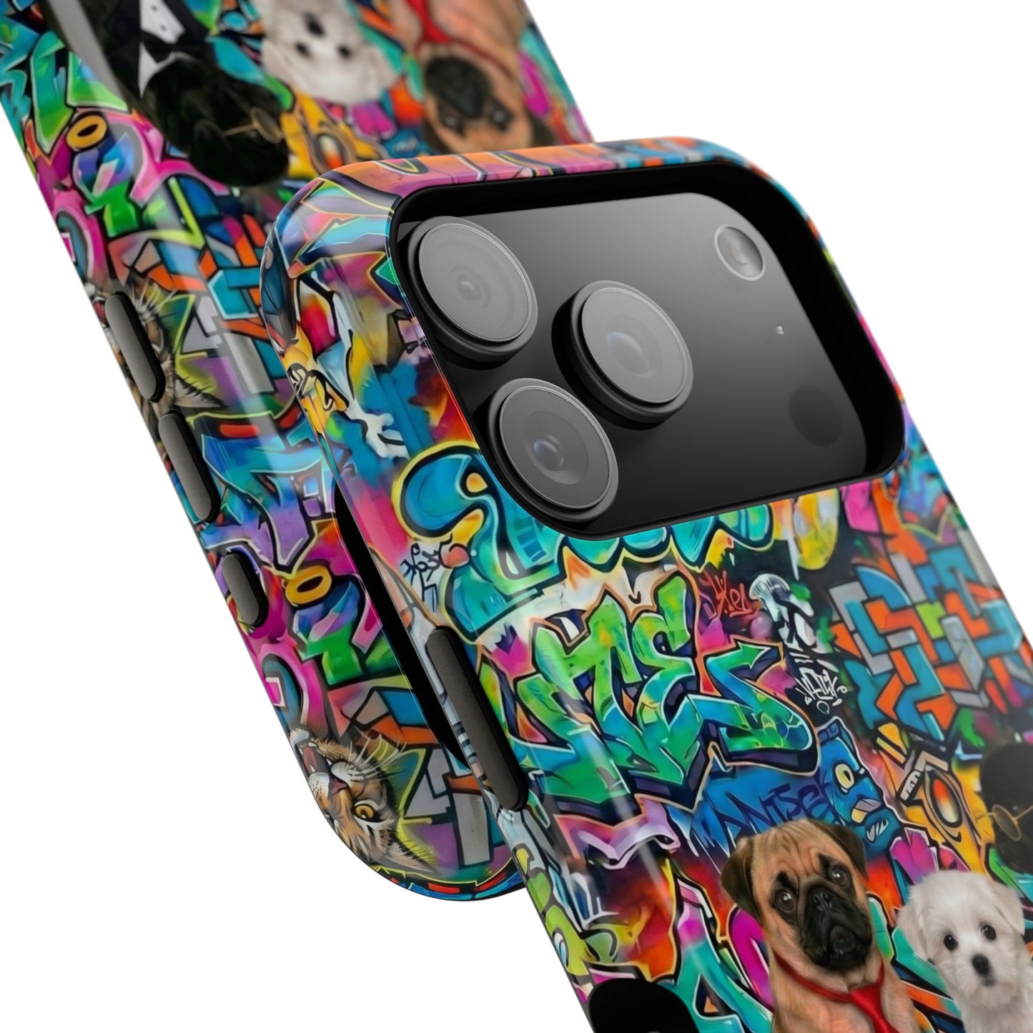 Puppy Squad Graffiti Phone Case — Impact-Resistant Protective Case