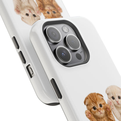 Cute Raising Paws Kittens Magnetic Impact-Resistant  Phone Case