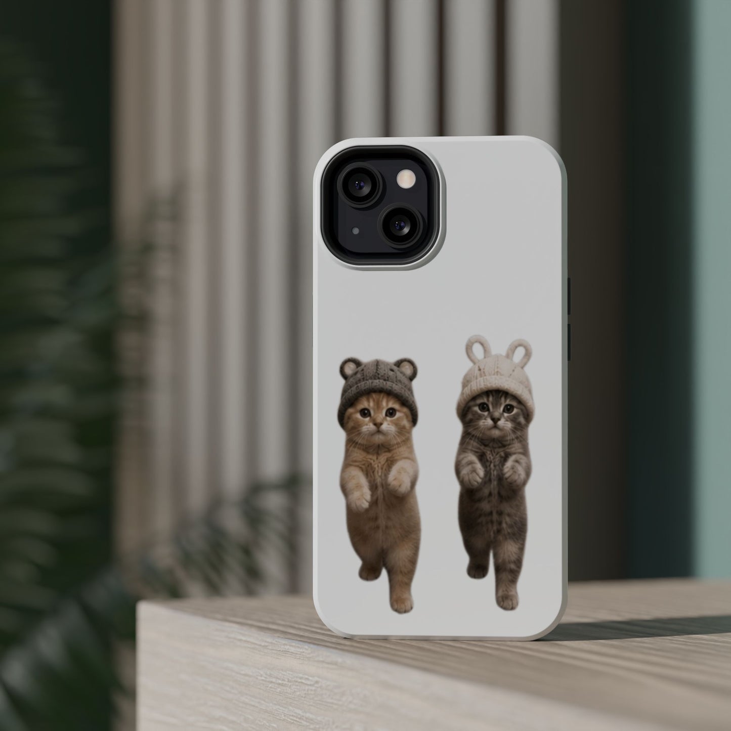 Cute Kittens in Hats Magnetic Impact Phone Case
