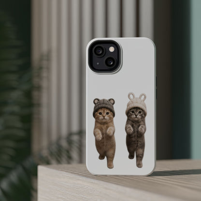 Cute Kittens in Hats Magnetic Impact Phone Case