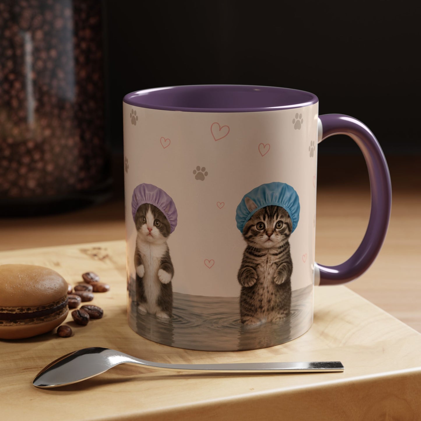 Cute Kittens in Shower Caps Accent Coffee Mug – 11/15oz