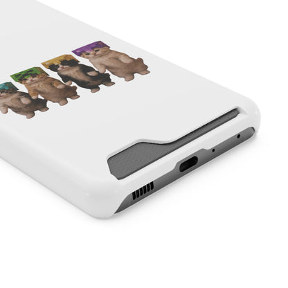 Minecraft Kittens Cat Phone Case with Card Holder