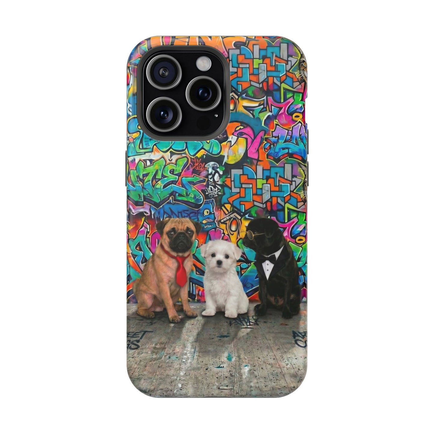 Puppy Squad Graffiti Phone Case — Impact-Resistant Protective Case