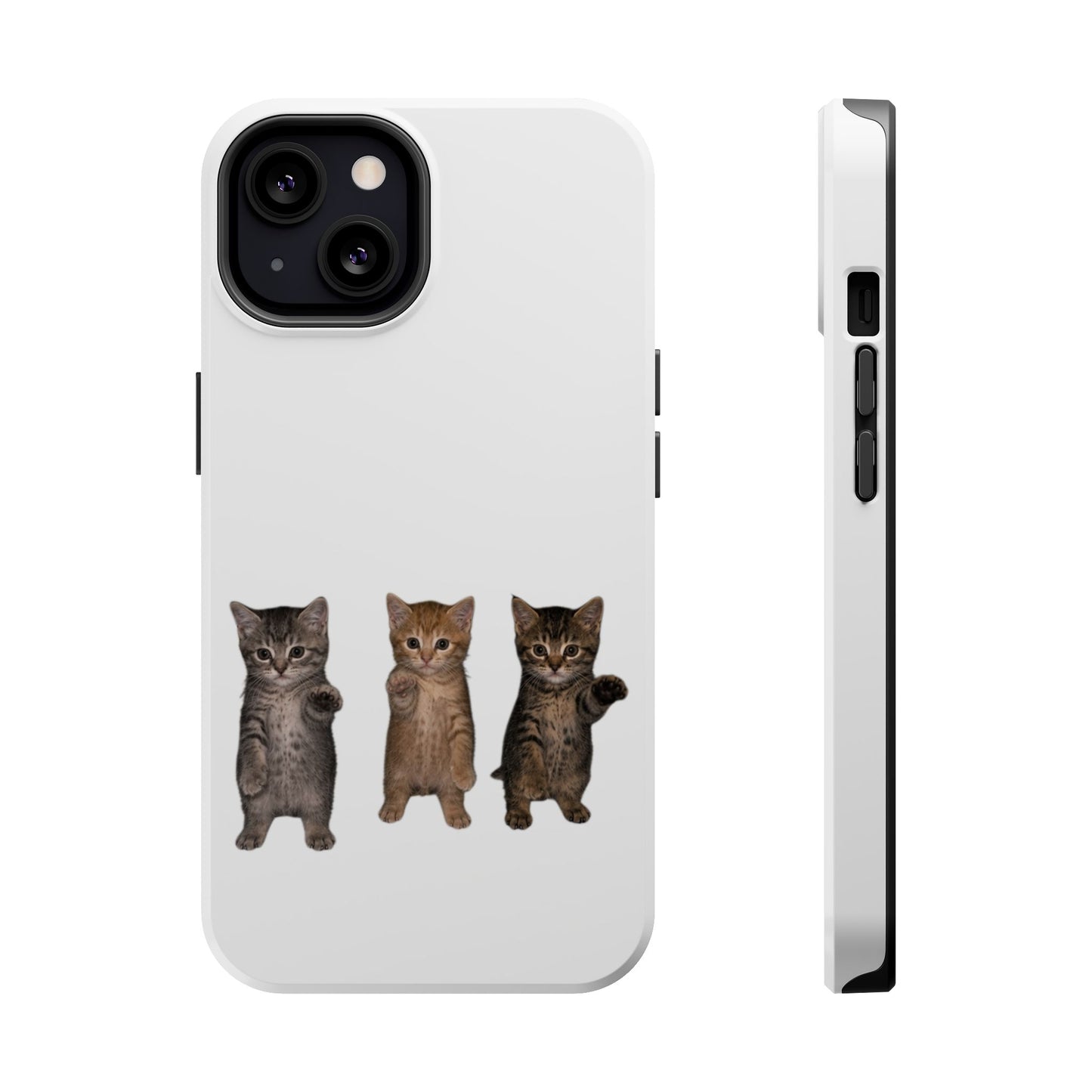 Cute Standing Trio Kittens Dancing Magnetic Impact-Resistant Phone Case