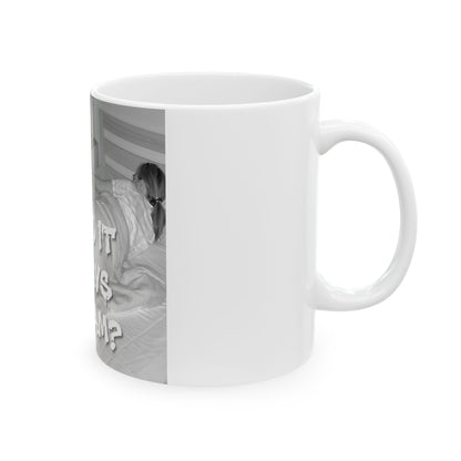 Why Is It Always At 2 AM? Cat Coffee Mug Funny Nighttime Pet Lover Gift