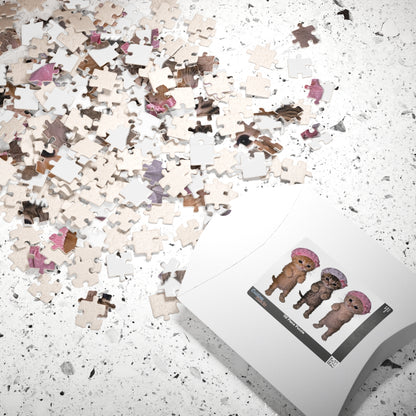 Cute Kittens in Bonnets Jigsaw Puzzle