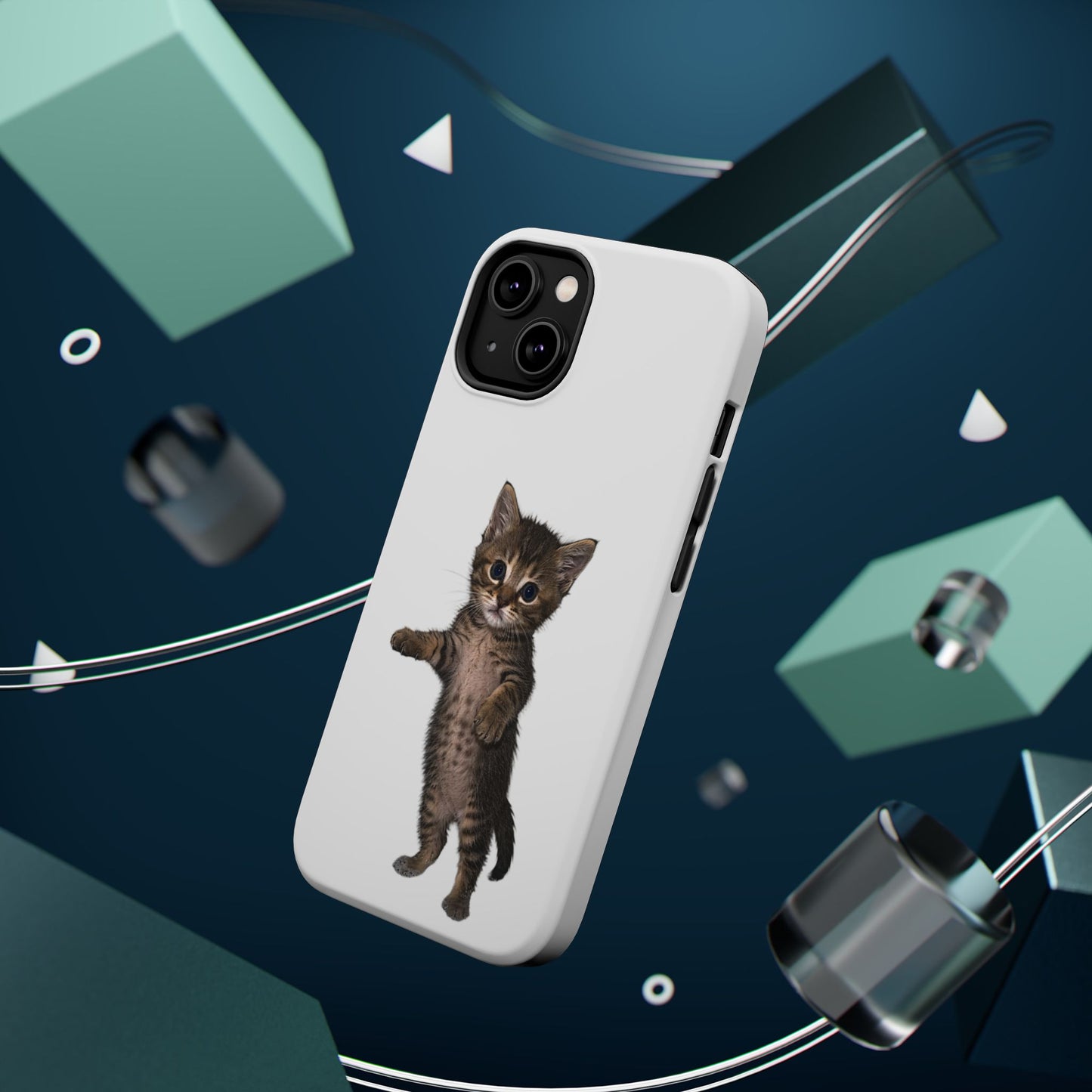 Cute Standing Kitten Magnetic Phone Case