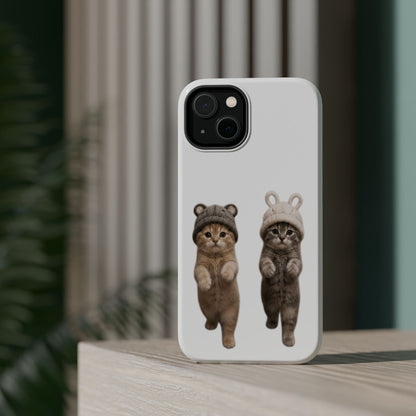 Cute Kittens in Hats Magnetic Impact Phone Case
