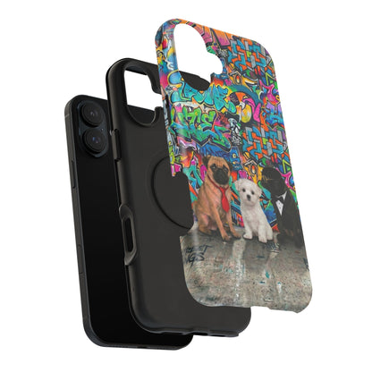 Puppy Squad Graffiti Phone Case — Impact-Resistant Protective Case