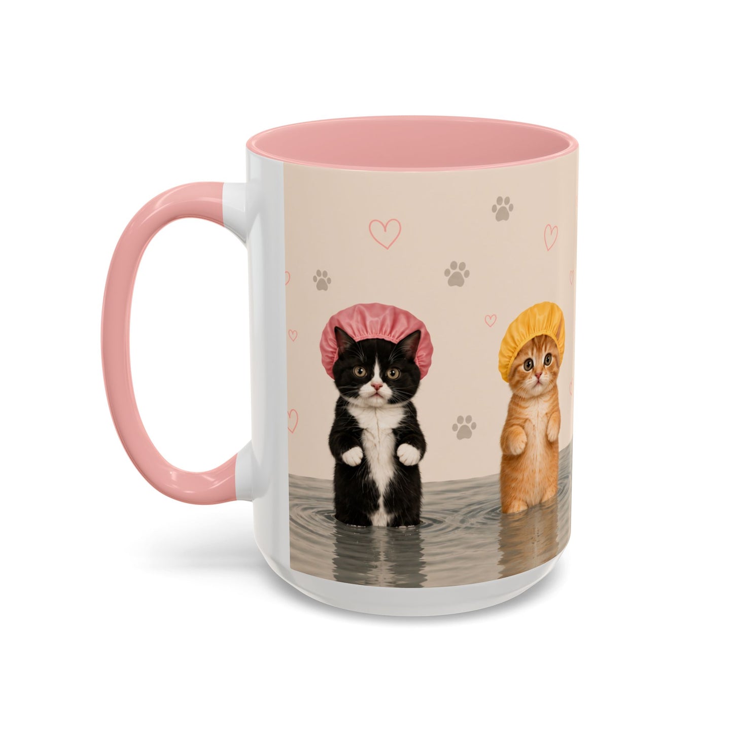 Cute Kittens in Shower Caps Accent Coffee Mug – 11/15oz