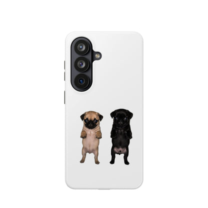 Cute Standing Pug Duo Magnetic Impact-Resistant Phone Case
