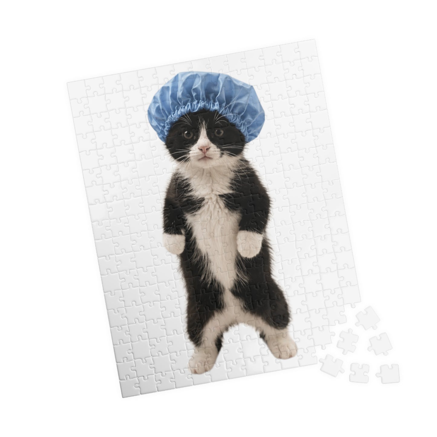 Cat in Shower Cap Jigsaw Puzzle
