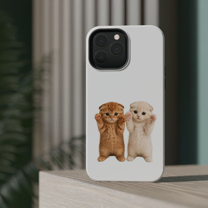 Cute Raising Paws Kittens Magnetic Impact-Resistant  Phone Case