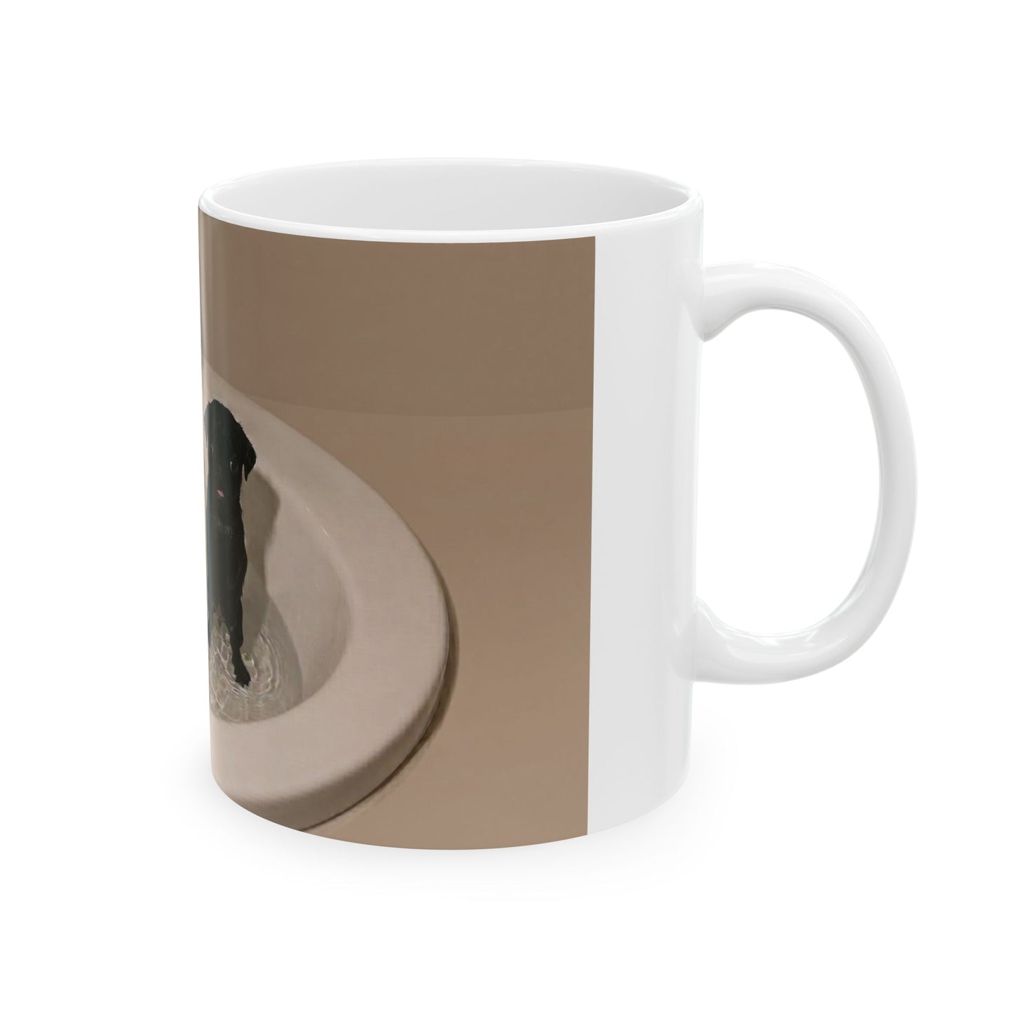 Pug & Labrador Bathtub Photo Ceramic Mug (11oz, 15oz) — Cute Dog Coffee Cup