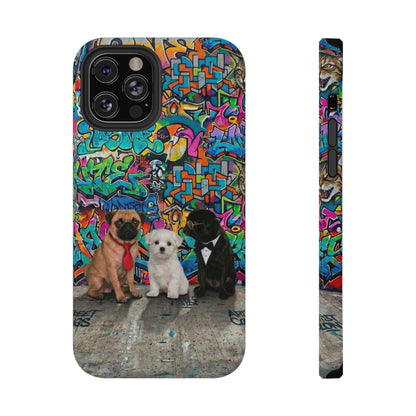 Puppy Squad Graffiti Phone Case — Impact-Resistant Protective Case