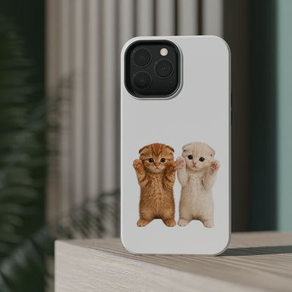 Cute Raising Paws Kittens Magnetic Impact-Resistant  Phone Case