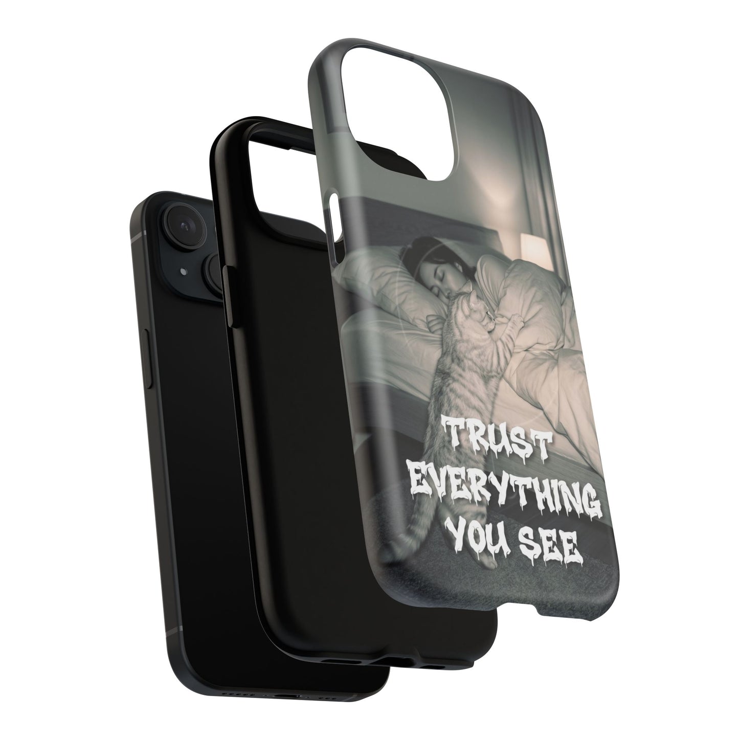 Phone Case ‘Trust Everything You See’ Surreal Sleep Graphic Tough Magnetic Case