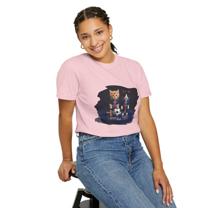 Cat Soccer Players T‑Shirt — Cute Kitten Football Graphic Tee