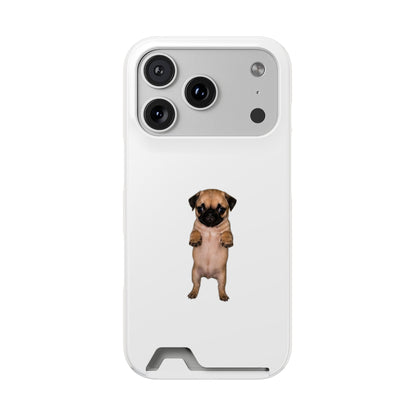 Cute Standing Pug Phone Card Case