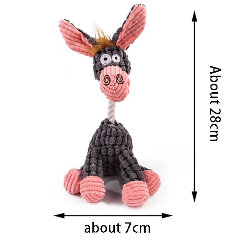 Squeaky Plush Bone Toy