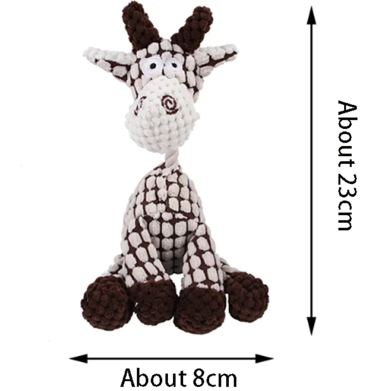 Squeaky Plush Bone Toy