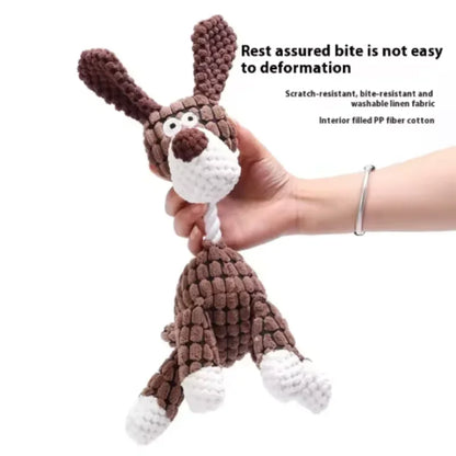 Squeaky Plush Bone Toy