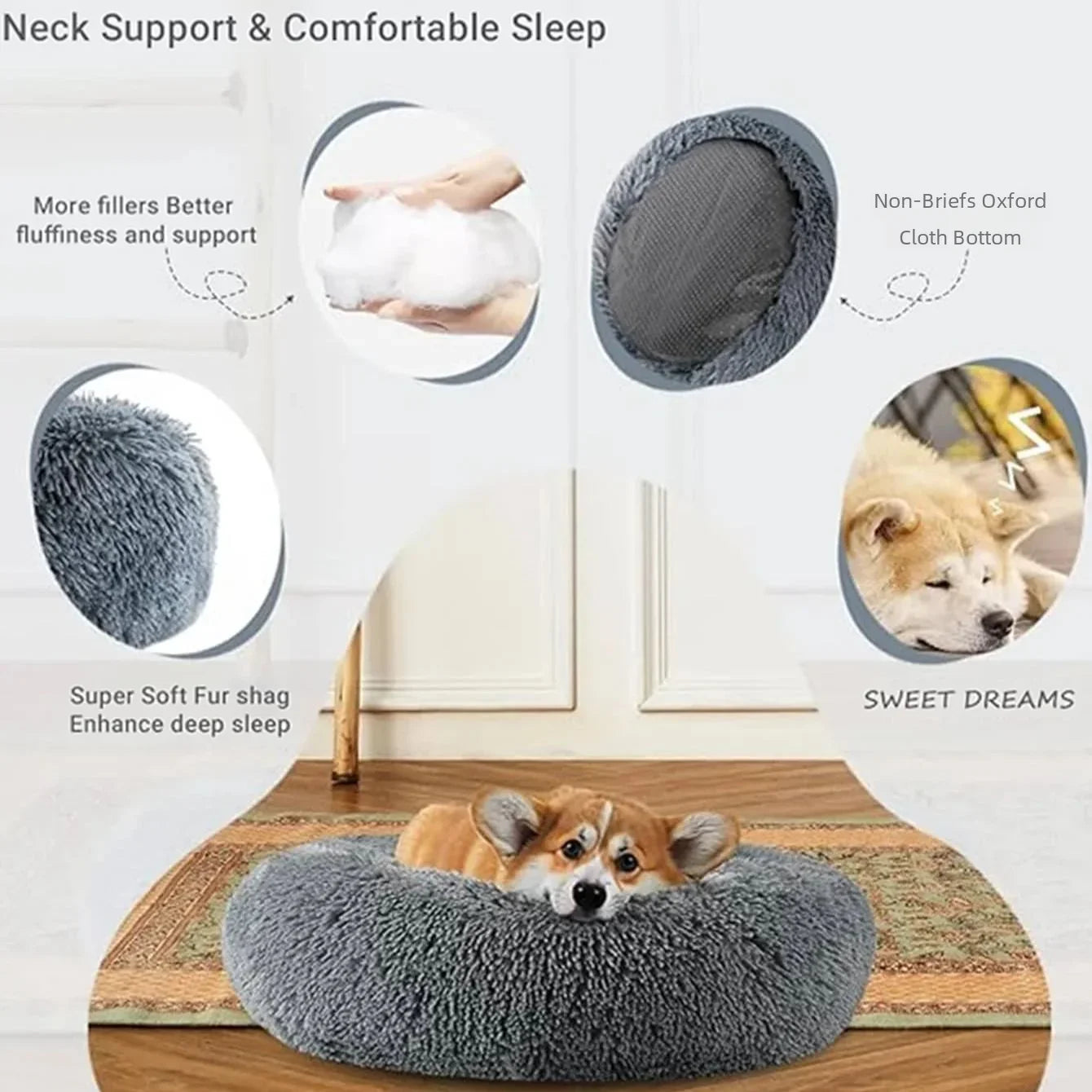 CloudSoft Calming Round Pet Bed