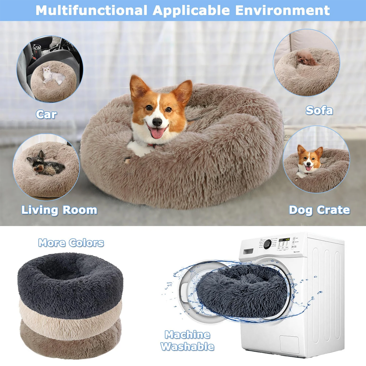 CloudSoft Calming Round Pet Bed