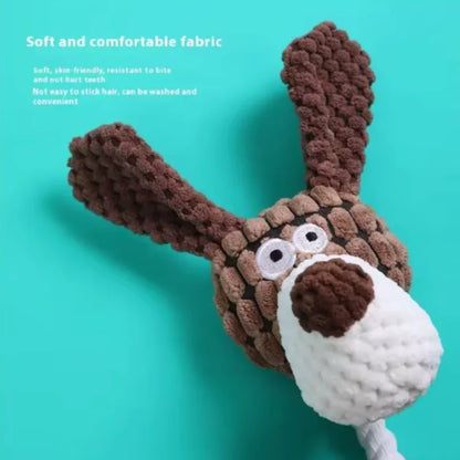 Squeaky Plush Bone Toy