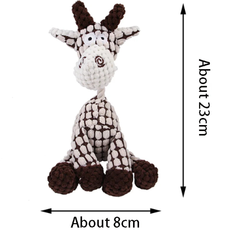 Squeaky Plush Bone Toy