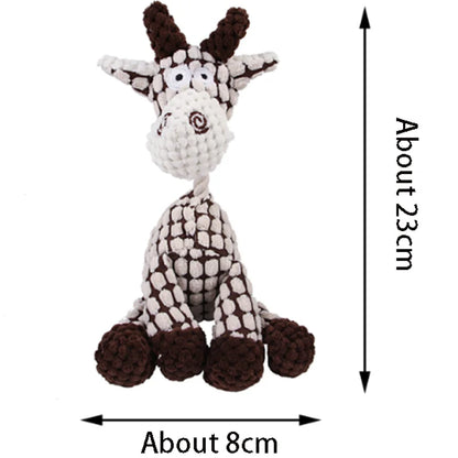 Squeaky Plush Bone Toy