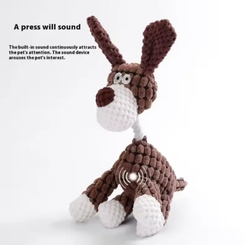 Squeaky Plush Bone Toy