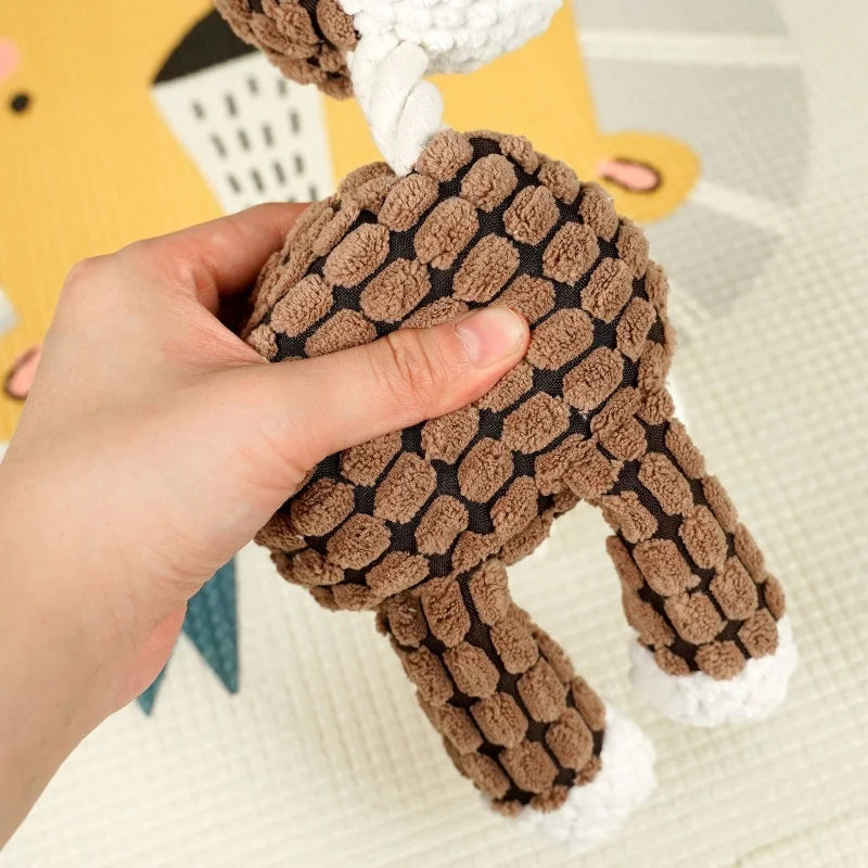 Squeaky Plush Bone Toy