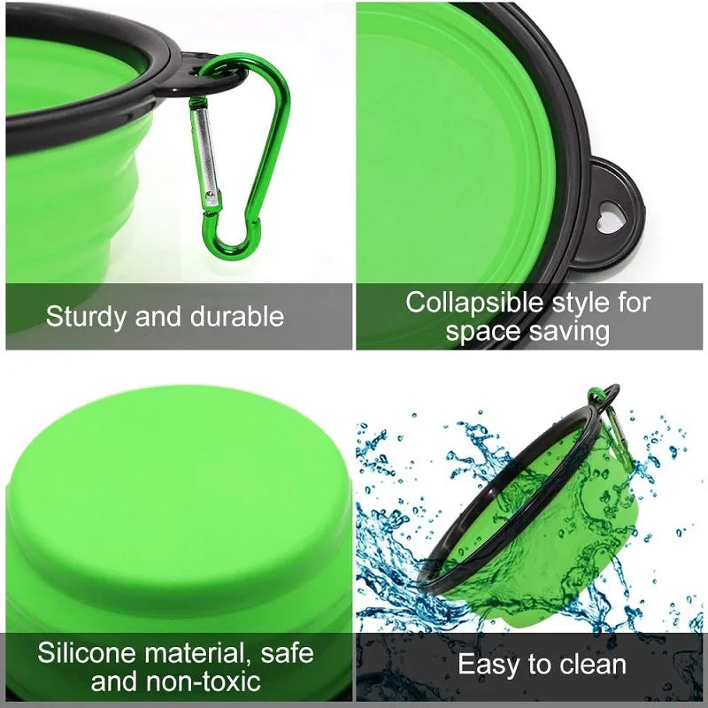2-in-1 Collapsible Travel Bowl