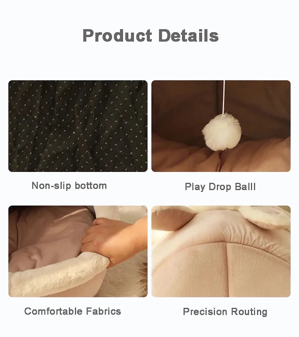 CozyFold Pet Cave Bed