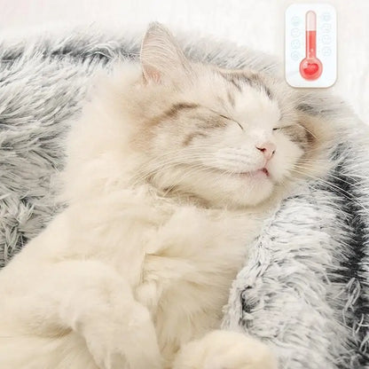 2-in-1 Plush Cave Pet Bed