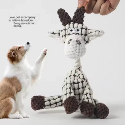 Squeaky Plush Bone Toy